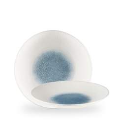 Raku Topaz Blue Bamboo Dyp Coupe Tallerken 25.5Cm