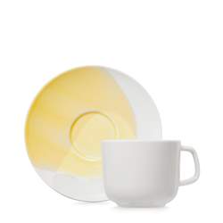 CONFLUENCE Tea Cup And Saucer 20Cl Saffron Alabaster white