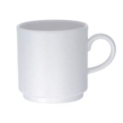Easy white Mug with handle stackable 110x80mm 0,27L
