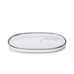 Caractere Gourmet Saucer White 18 x 11cm Cumulus