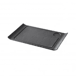 Basalt Steak Tallerken Curved Edges Matt Slate Style