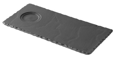 Basalt Gourmet Fat 2Wells 25Cm Matt Slate Style