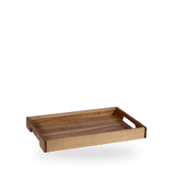 Wood Solokk Base Handled Fat 39.7 X 25.8Cm