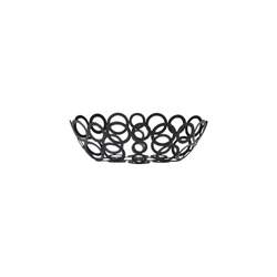 ACCESSORIES Black Oval Bread Basket 21x15cm - H:80cm