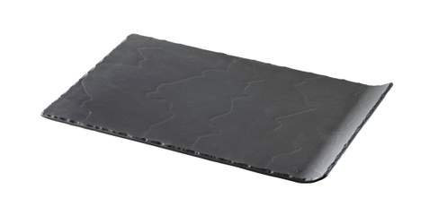 Basalt Rektangulær Tallerken 1 Curved Edge Matt Slate Style