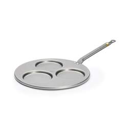 Mineral B Steel Blinis Pan Ø 27 Cm, For 3 Blinis 10 Cm.