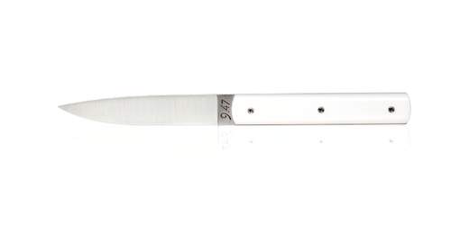 Perceval Table knife 947 polyacetal white handle