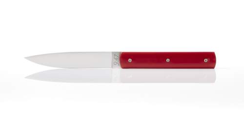 Perceval Table knife 947 polyacetal red handle