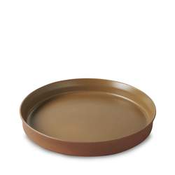 CONTRE JOUR Flared Plate 23cm Mocha brown