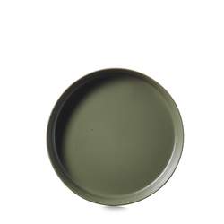 CONTRE JOUR Flared Plate 23cm Olive green