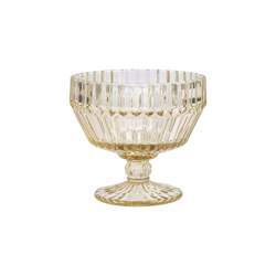ARCHIE Footed Glass Bowl 11cm ginger gold (6)