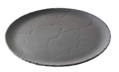 Basalt Rund Flat Tallerken 20Cm Matt Slate Style