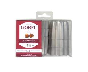GOBEL Box of 6 non-stick coated aluminium canele bordelais moulds