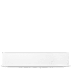 Plastic Rect White Melamine Fat 46 X 10Cm