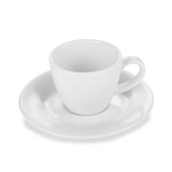 Alaska Mocha Kopp & Saucer White