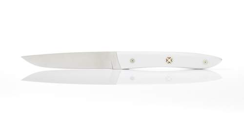 Perceval Table knife Adret white Krion handle