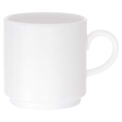 Universal white Mug with handle stackable 110x80mm 0,27L