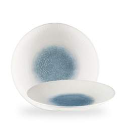 Raku Topaz Blue Bamboo Dyp Coupe Tallerken 28.1Cm