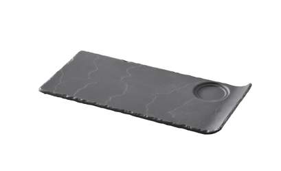 Basalt Gourmet Fat 2Wells 29Cm Matt Slate Style