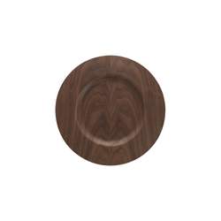 ACCESSORIES Showplate Veneer Wood dark - Ø34,3cm - H:10cm