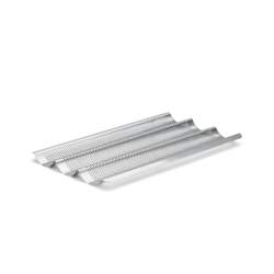 3 Baguettes Baking Tray St Steel Perforated