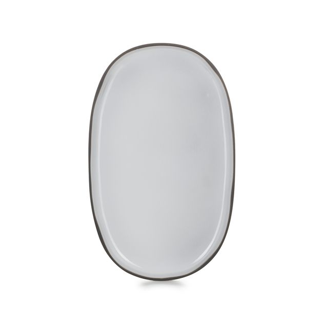 Caractere Oval Tallerken White Cumulus