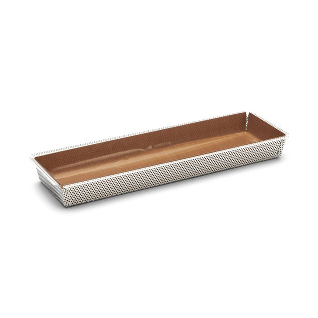 Perforated St.Steel Tart Mold Removable Base 35X10X3,5 Cm