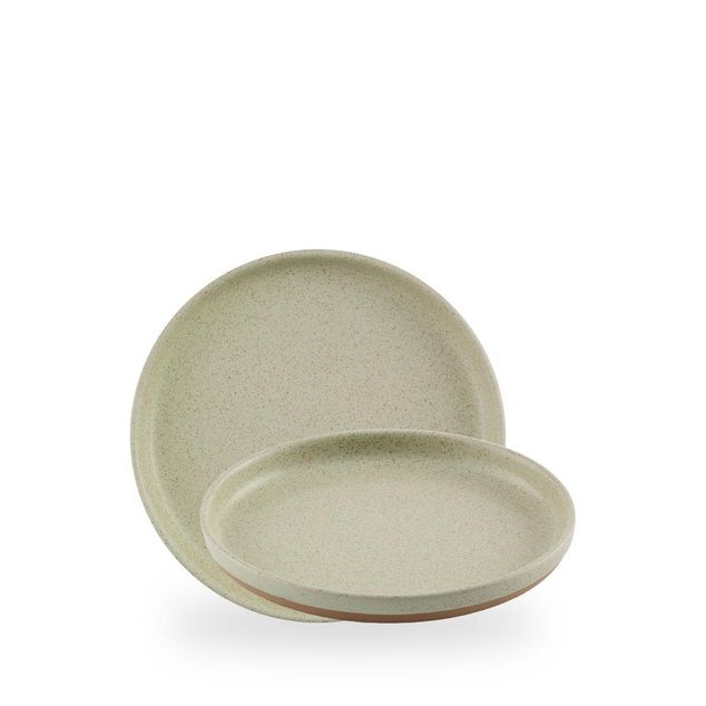 Emerge Speckled Green / Walled Plate  / 21cm 2cm