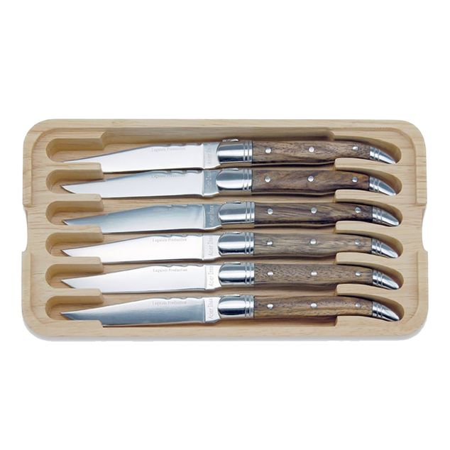 Laguiole Tradition Biffkniver, 6 Pack Lyst Håndtak