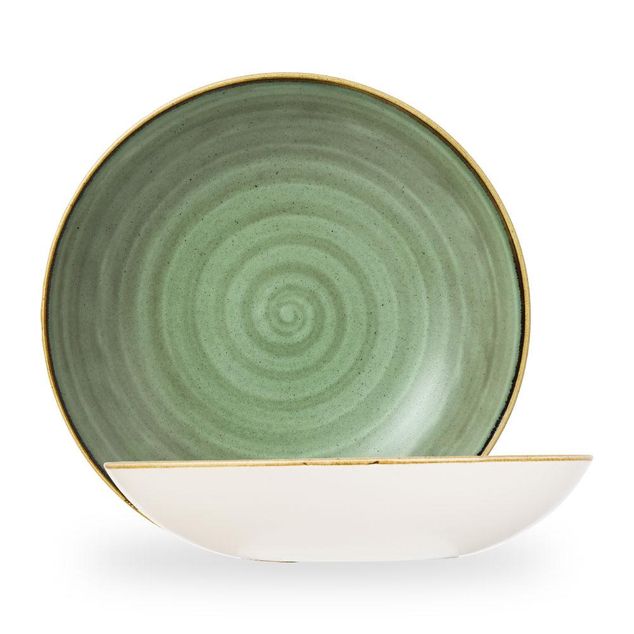 Stonecast Samphire Green Coupe Pasta Bolle 31Cm