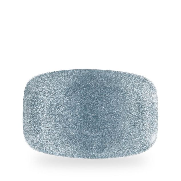 Raku Topaz Blue Oblong Chefs Tallerken 30 X 19.9Cm