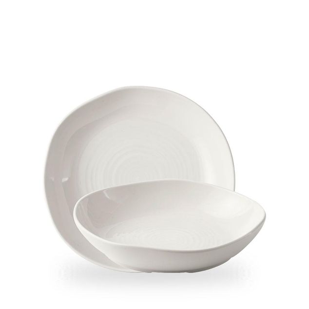 White Natural Deep Bowl 25cm H: 4.5cm 120cl