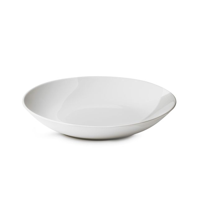 CONFLUENCE Deep Coupe Plate 24Cm Linen Alabaster white