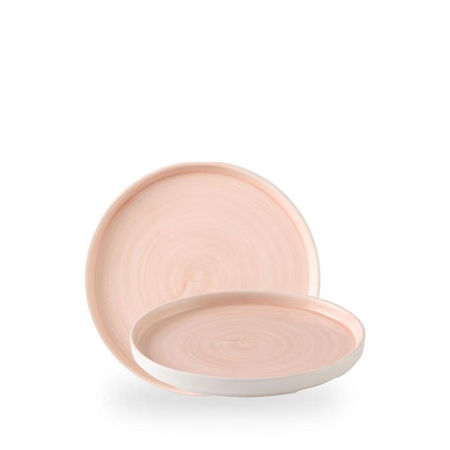 Stonecast Canvas Coral Walled Plate 21cm