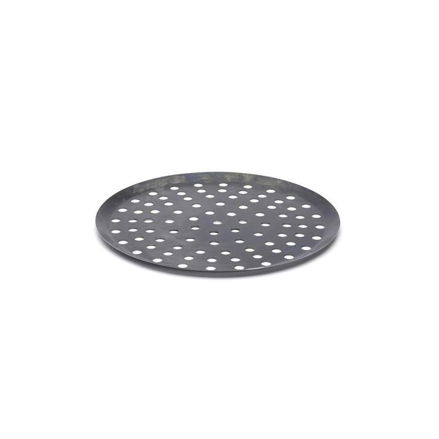 Perforated Pizza Tray, Heavy Blue Steel
