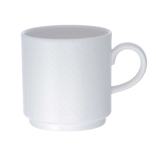 Easy white Mug with handle stackable 110x80mm 0,27L