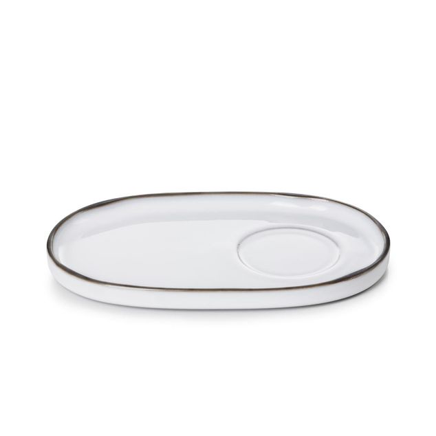 Caractere Gourmet Saucer White 18 x 11cm Cumulus