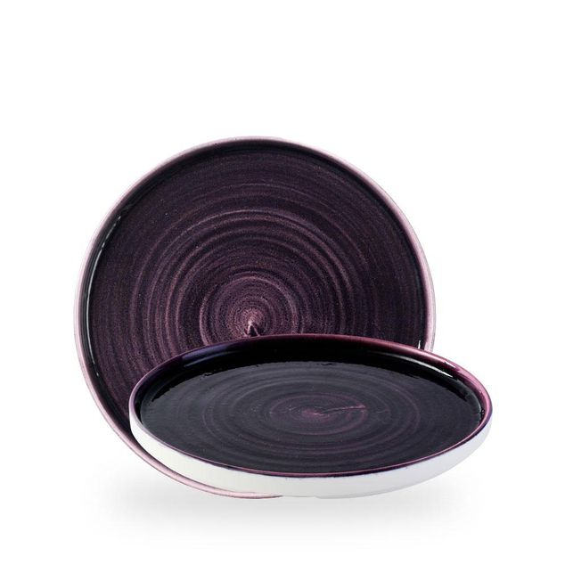 Stonecast Patina Deep Purple Walled Plate 26cm H: 2cm
