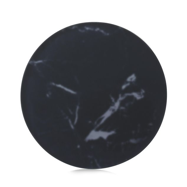 Round Tray 17cm For L High Tea Nacryl black marble