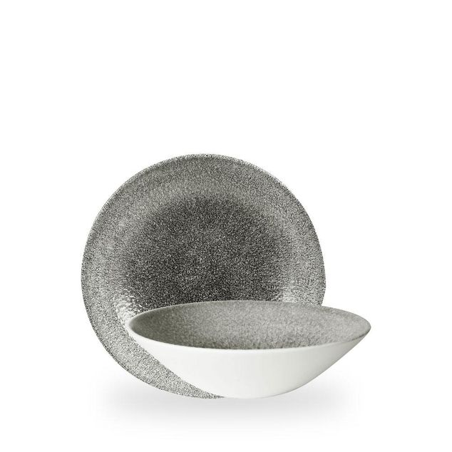 Raku Quartz Black Evolve Deep Coupe Bowl 22.2cm H: 6.5cm 110cl