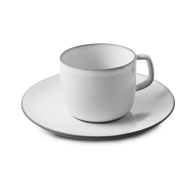 EQUINOXE Espresso Cup And Saucer 8Cl White Cumulus