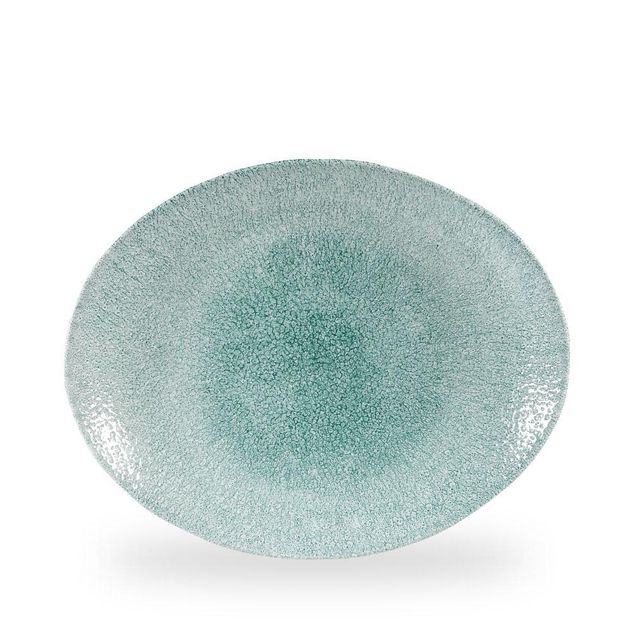 Raku Jade Green Orbit Oval Coupe Tallerken 31.7 X 25.5Cm