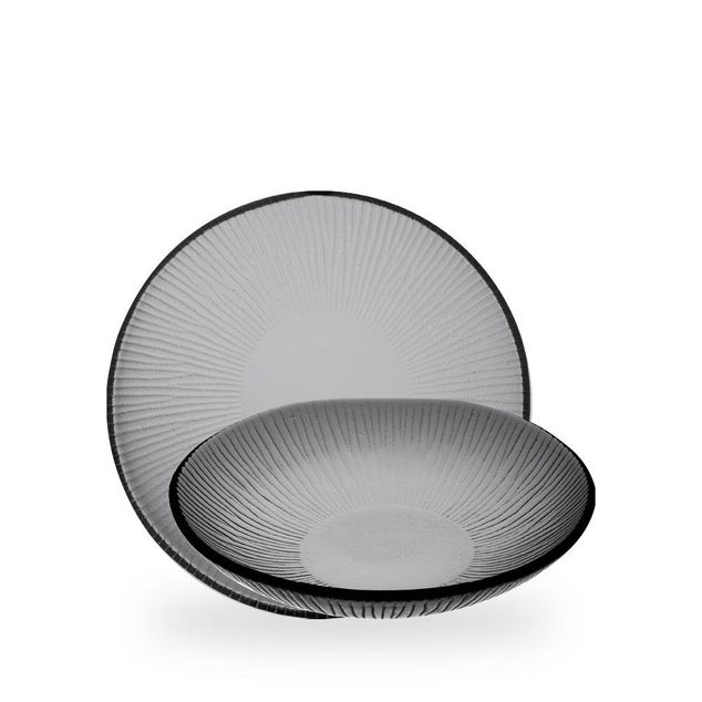 Bamboo Organic Glass Rund Bolle 24.5Cm