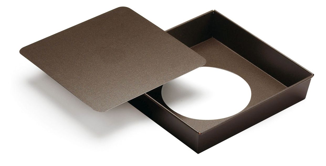 GOBEL Non-stick square cake mould - Removable bottom - Withedges - 240 x 225 x 50 mm
