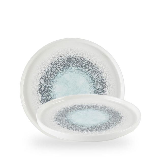 Studio Prints Fusion Blue Walled Plate 26cm H:2cm