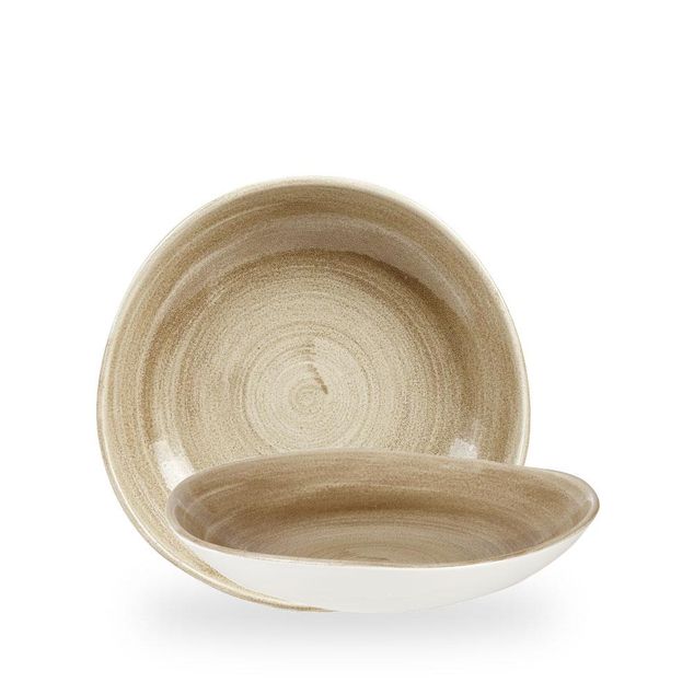 Stonecast Patina Antique Taupe Rund Trace Bolle 25.3Cm