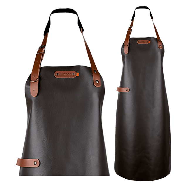 Xapron Bovine Brown Leather long apron / neckstraps 89/76