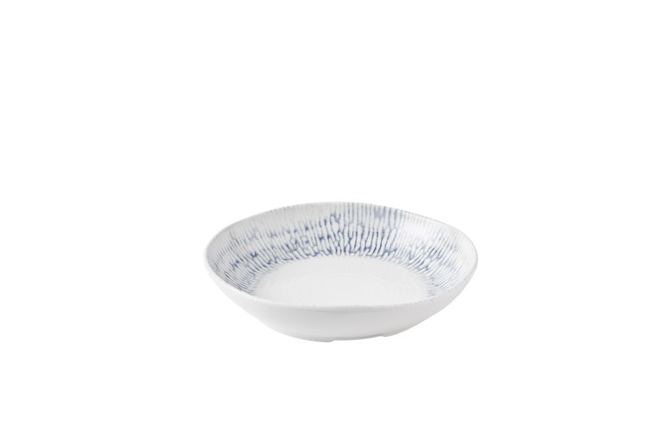 Inked Cascade Indigo * Natural* Deep Bowl * 25cm H:4.5cm