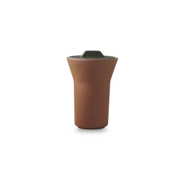 CONTRE JOUR Aroma Flared Cup With Lid 19cl Olive green