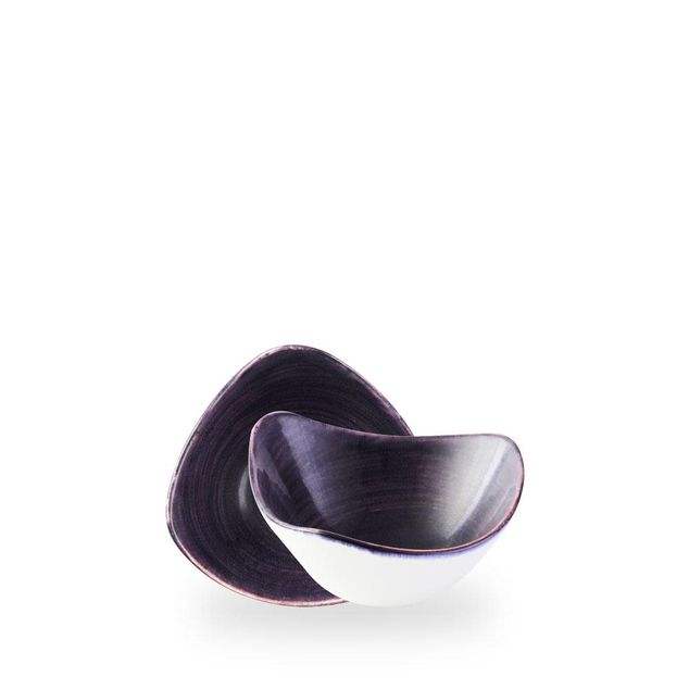 Stonecast Patina Deep Purple Triangular Bowl 15,3cm 26cl